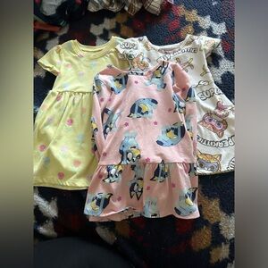 Garanimals Girls' Cartoon Print Dresses - Yellow and White